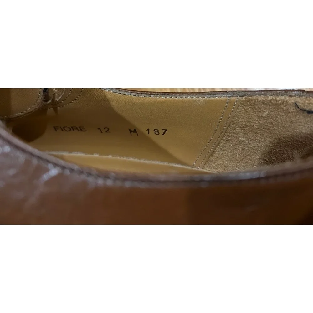 MEZLAN FIORE Oxford Dress Shoes Mens Size 12 M Brown Leather Spain Split Toe